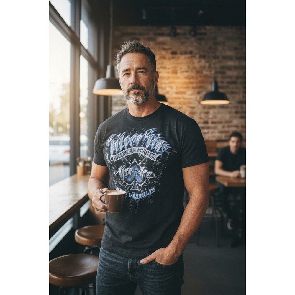 Silver Star Black T Shirt Mens XXL American Fighter Rich Franklin